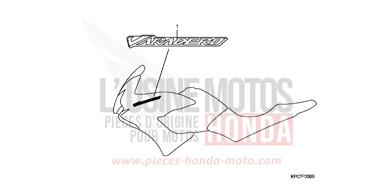 MARK for Varadero 125 MOODY BLUE METALLIC (PB296) from 2009